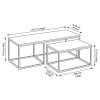 SET MESA CENTRO 140X53X42 - 80X48X35 (CD) Unica