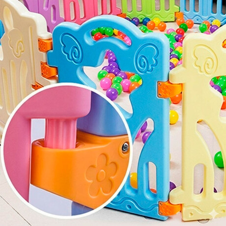 Corral Cerco X12uni Pelotero Pvc 40x60cm + Pelotas ! Rosado