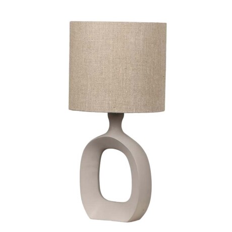 LÁMPARA DE MESA METAL NATURAL-BEIGE CURVE