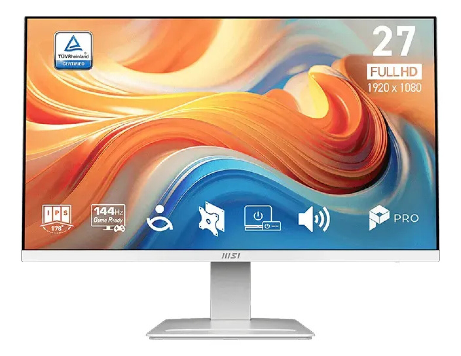 Monitor Msi Pro Mp273w E14a 27" Ips Full Hd 144 Hz - MONITOR MSI PRO MP273W E14A 27" BLANCO 
