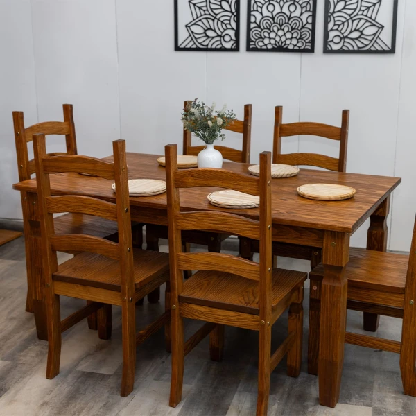Juego De Comedor 6 sillas Línea Marrueco Juego De Comedor 6 sillas Línea Marrueco