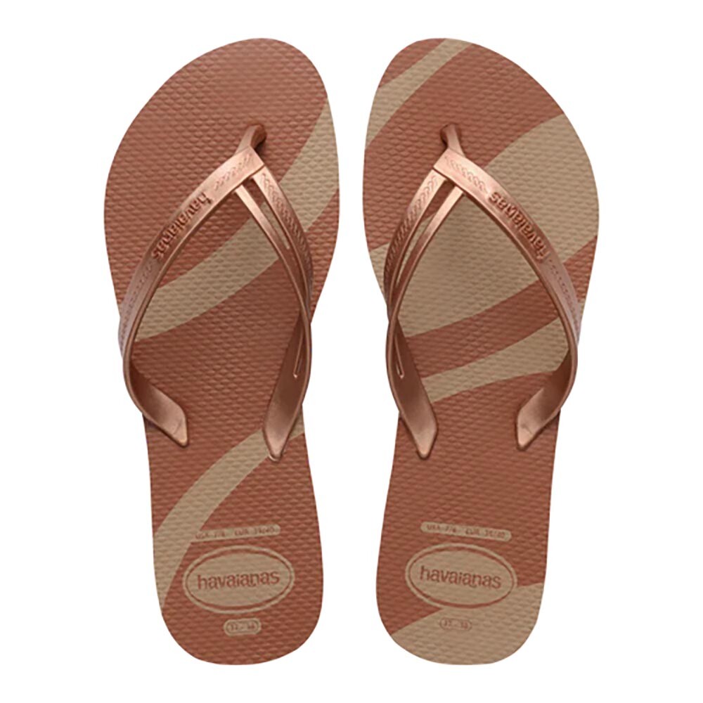 Sandalias Havaianas Elegance Print Grafito Rose Gold