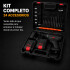 Taladro Percutor Atornillador + 2 Baterías 48V Inalambrico Negro