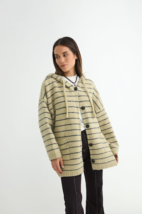 SACO MAGNOLIA C/CAPUCHA VERDE