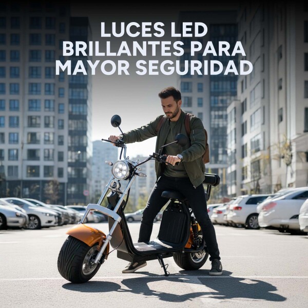 Moto Electrica Gogreen Deluxe 1500W 20Ah 40Km Autono. 45Km/h Color Variante Naranja