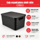Set x3 caja simil ratán 7 lts NEGRO