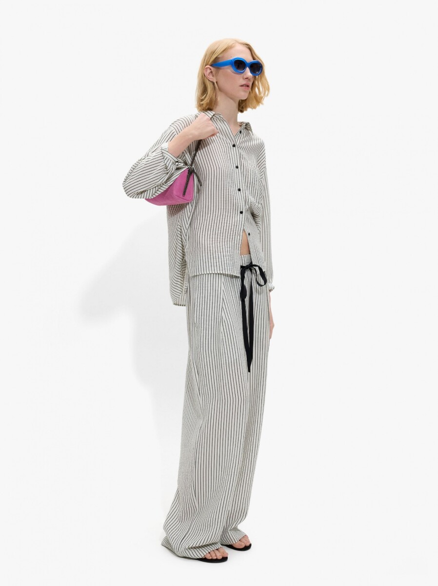 Pantalón A Rayas - crudo 
