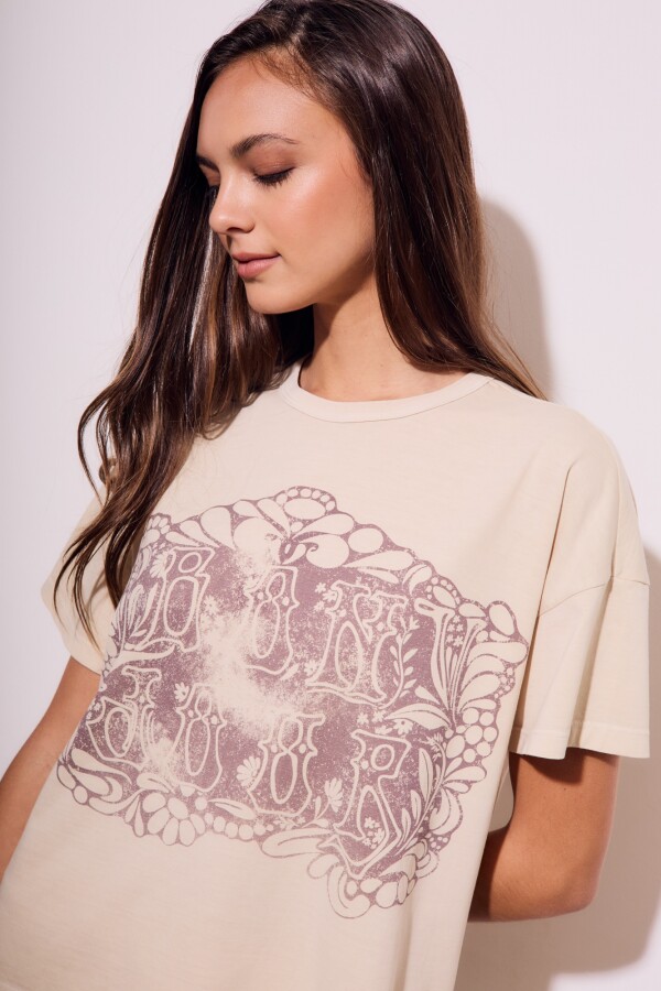 Remera Algodon Lavado Bon Jour Arena