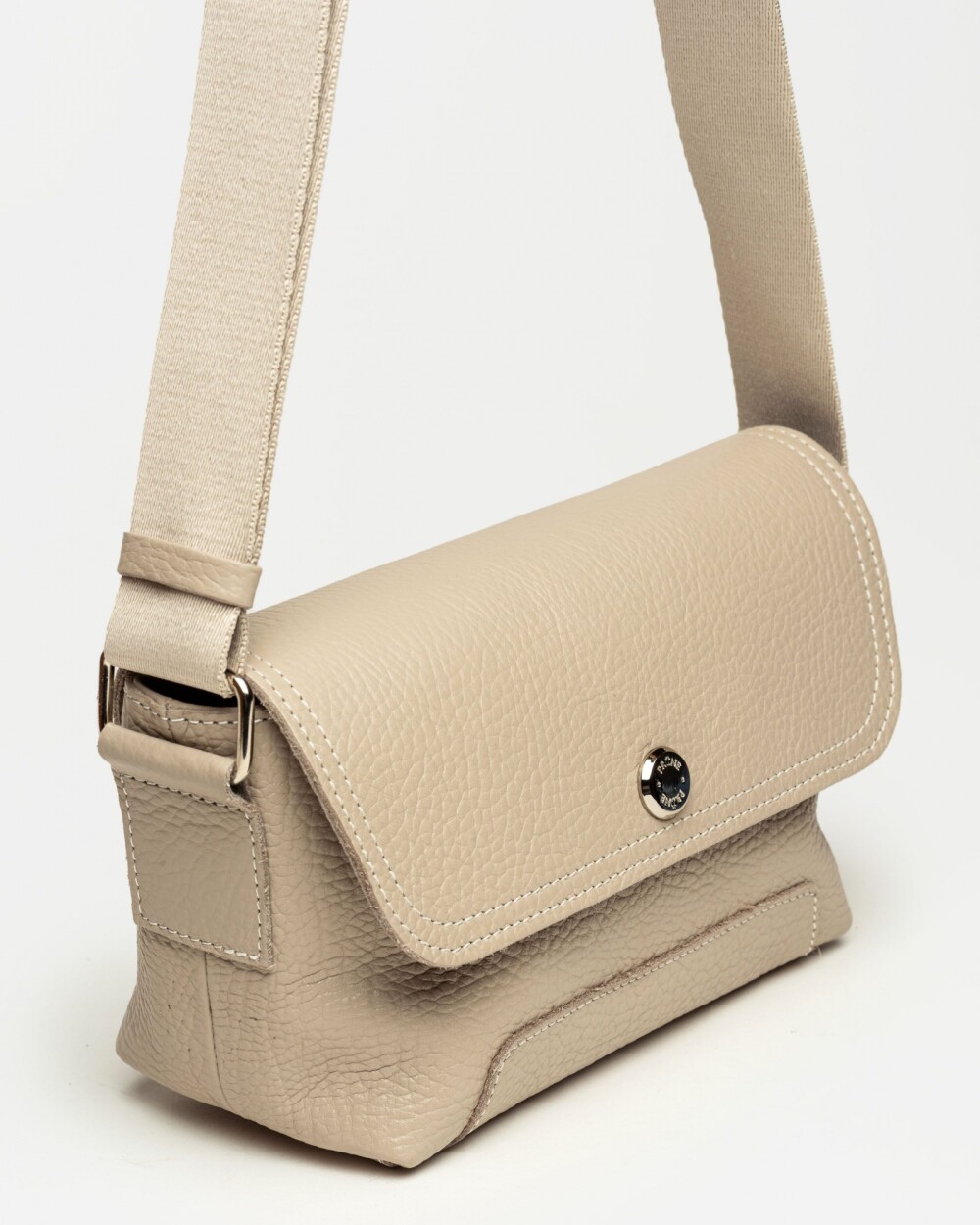 Mini bag Juliette en cuero graneado Vison