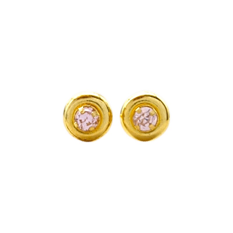 Abridores Zirconia rosa-Oro Bajo-Zirconia rosa-AB8048 conpiedra