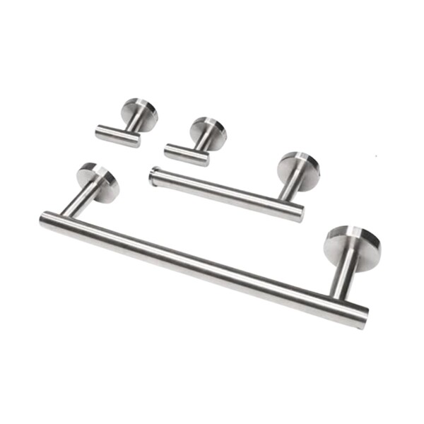 Set Accesorios De Baño Juego De 4 Piezas De Acero Inoxidable Percha Organizador Imback Color Plateado Set Accesorios De Baño Juego De 4 Piezas De Acero Inoxidable Percha Organizador Imback Color Plateado