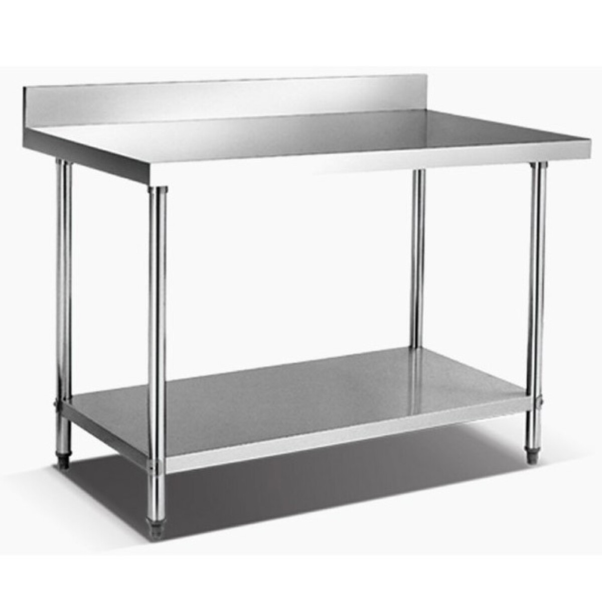 Mesada acero inox con borde 210 cm Flamemax 