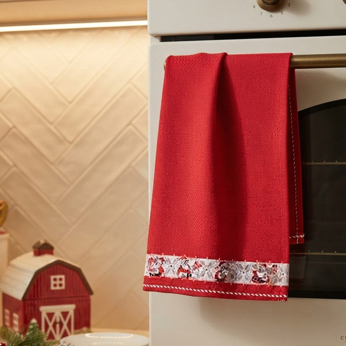 Repasador Jacquard para Bordar Dohler 45 cm x 70 cm - NAVIDAD 6886 