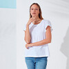 Remera Manga Volados BLANCO
