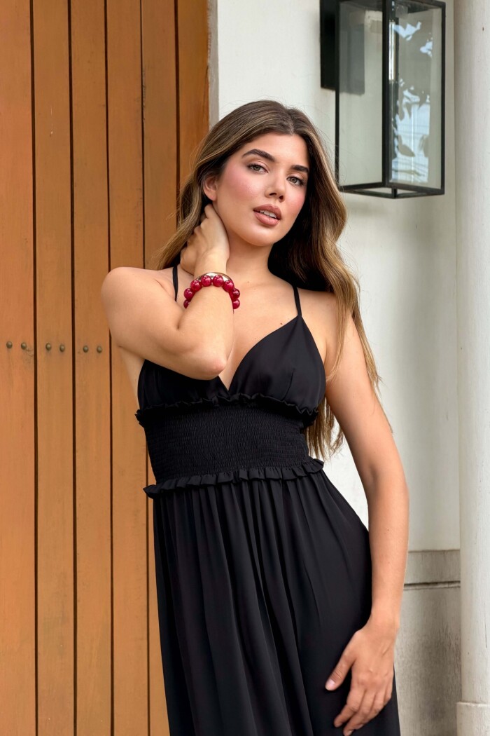 VESTIDO SERENELLA SUMMER MAXI NOIR VESTIDO SERENELLA SUMMER MAXI NOIR