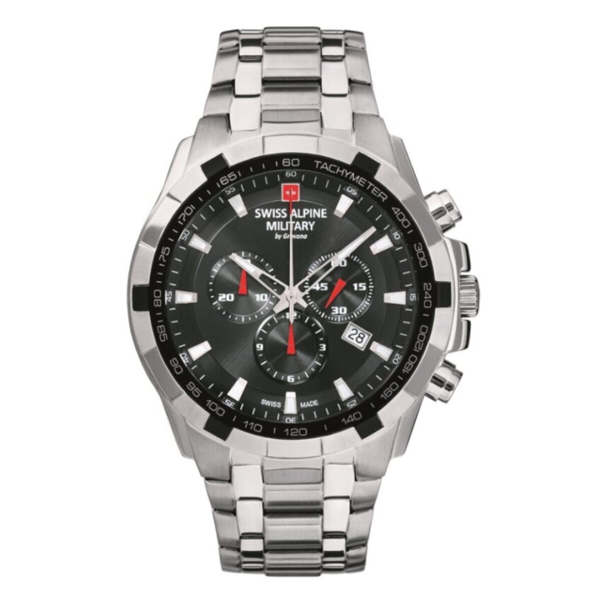 Reloj Swiss Alpine Military Star Fighter 7043.9137 para hombre con correa de acero - Azul 