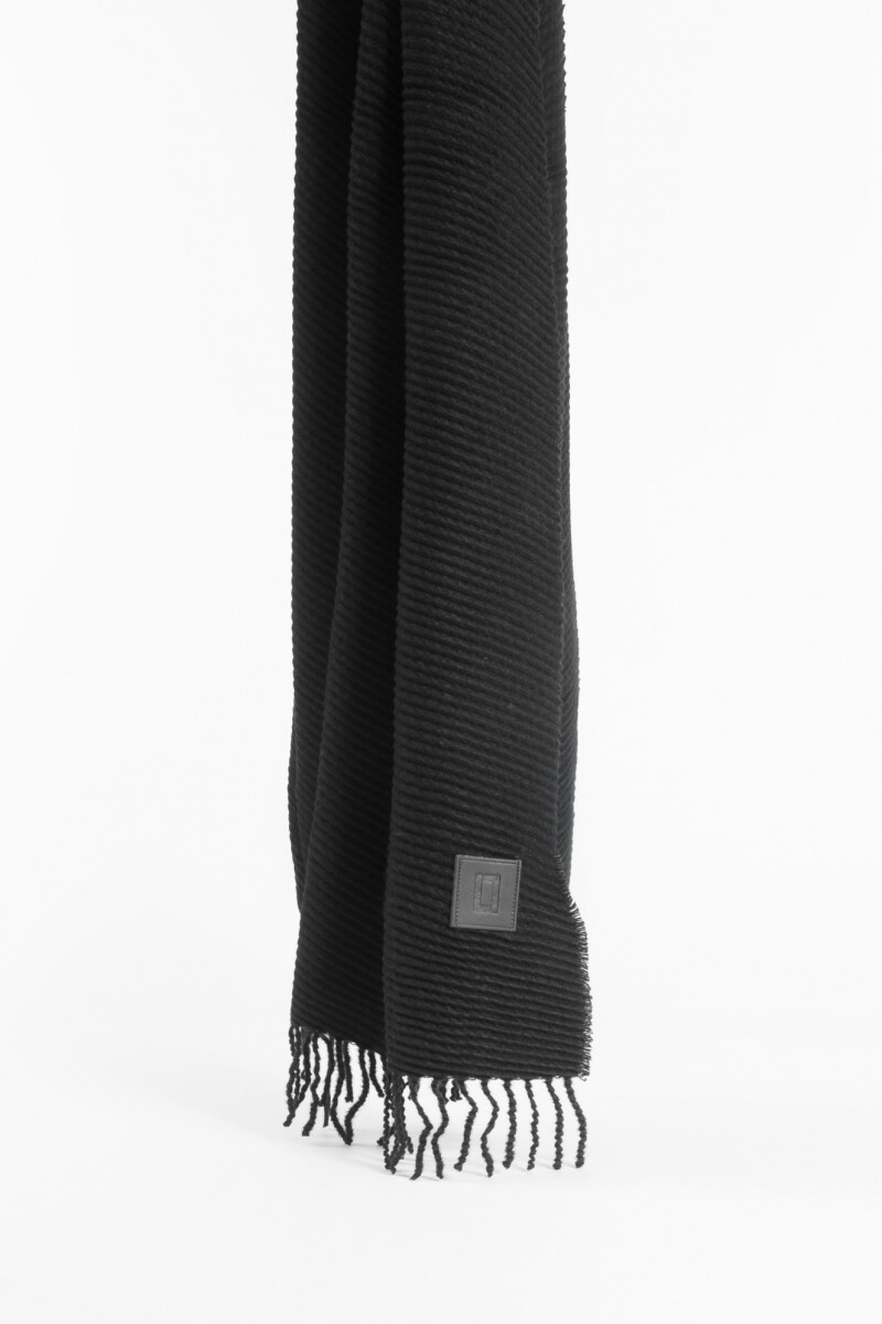 Pashmina plisada negro