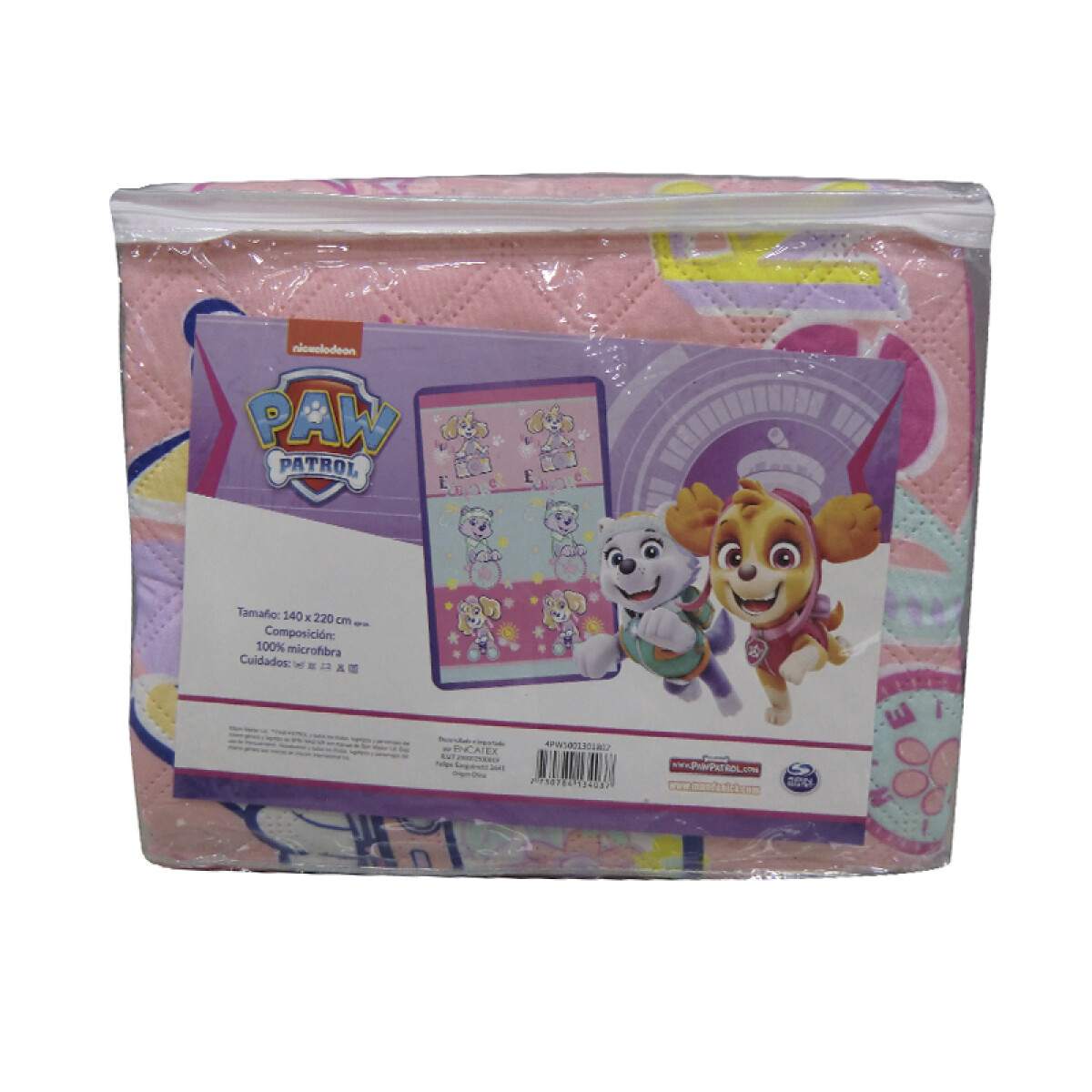 Acolchado Infantil 1 Plaza Paw Patrol Sky 
