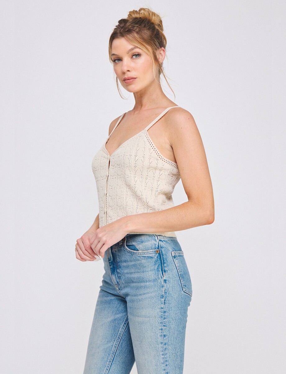 Top Tejido - Beige Claro 