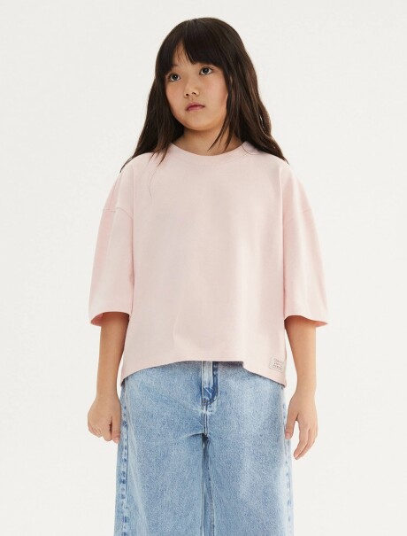 BLUSA EXTRAGRANDE EN TEJIDO DE PUNTO ROSA