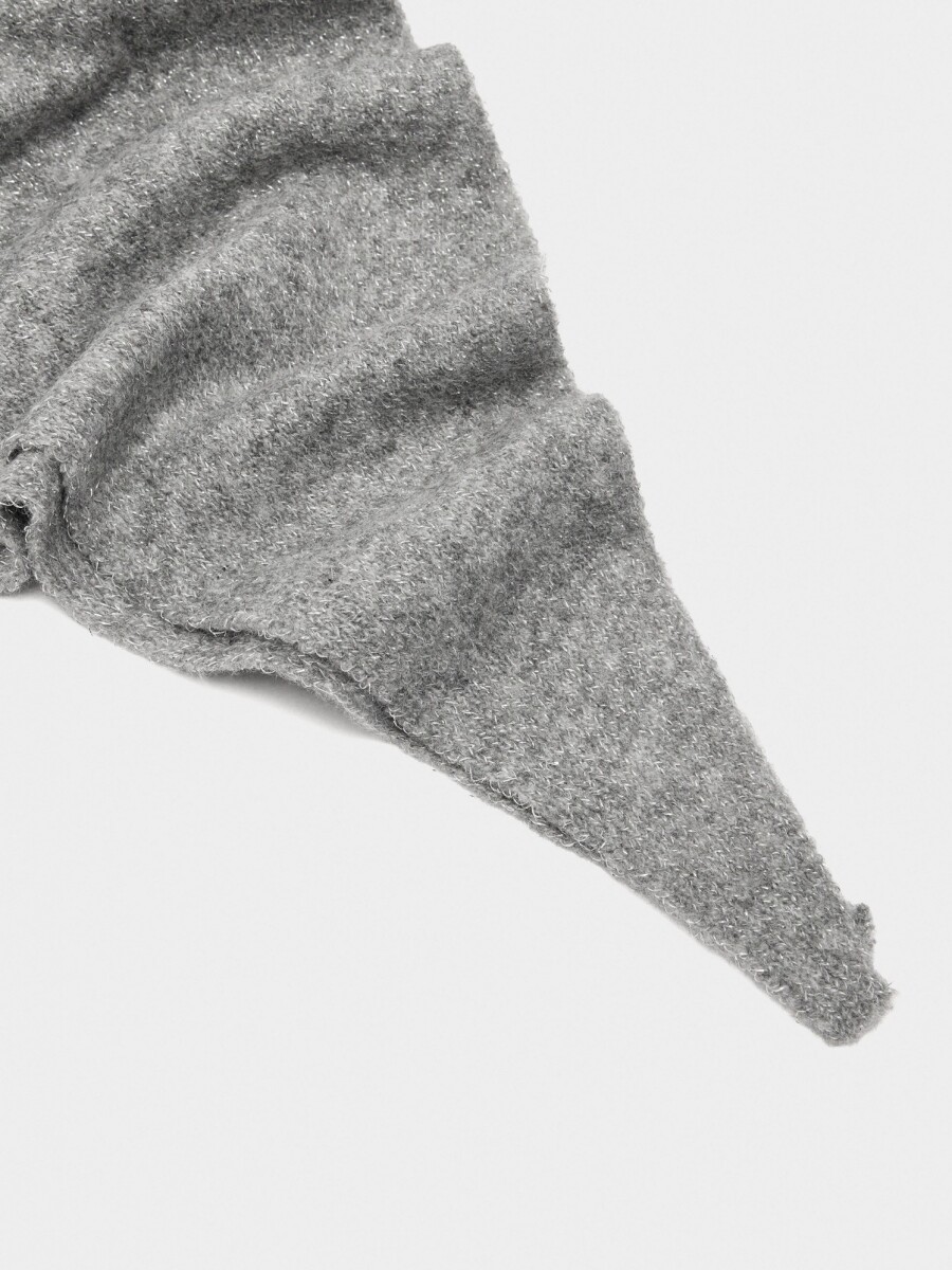 Chal De Punto De Lurex gris