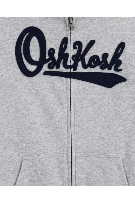 Campera de algodón, con capucha y logo. Talles 6-14 Sin color