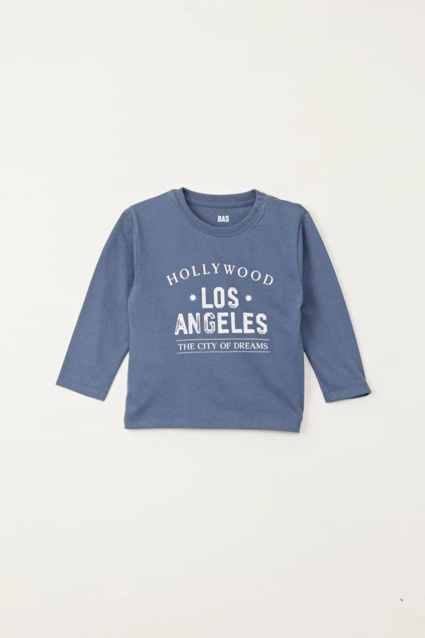 Remera estampada Azul Piedra