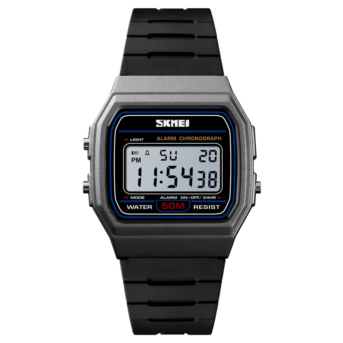 Reloj Skmei 1412tn Deportivo Unisex Digital Negro Y Titanio 