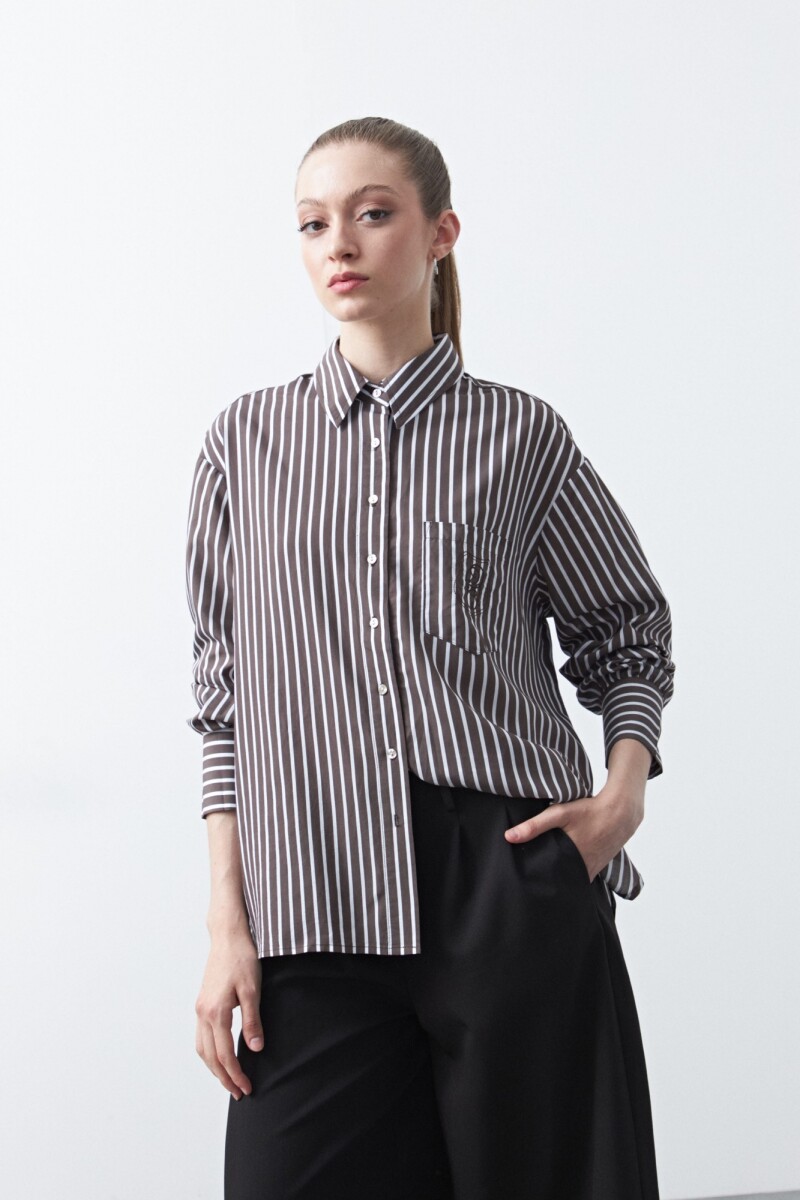 CAMISA FAREO - Chocolate 