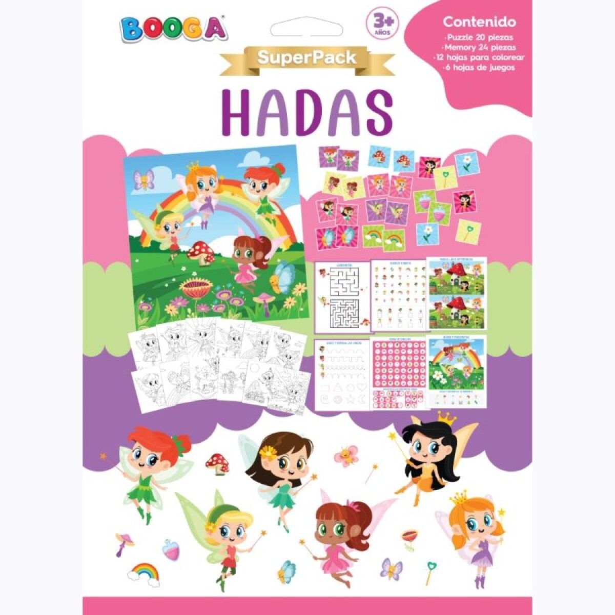 Superpack Para Leer Y Colorear Hadas Con Juegos Ub 