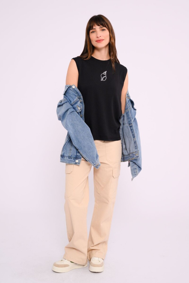 Campera de jean Azul