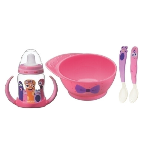 Kit infantil para niña modelo MONSTERKIDS, 4 unidades -TRAMONTINA TR5176