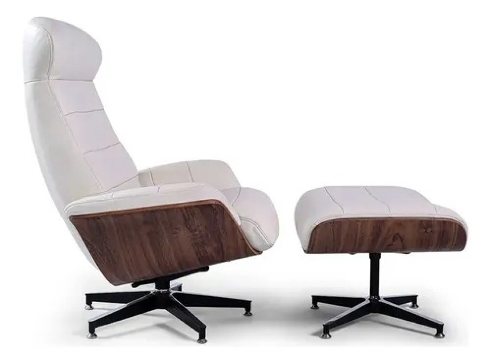 POLTRONA PAIGE RECLINABLE - 100% CUERO - PERLA MATE 