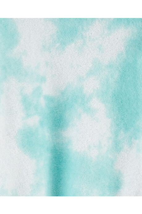 Bata monito corto de algodón terry, con capucha, diseño tie-dye. Talles 2-5T Sin color