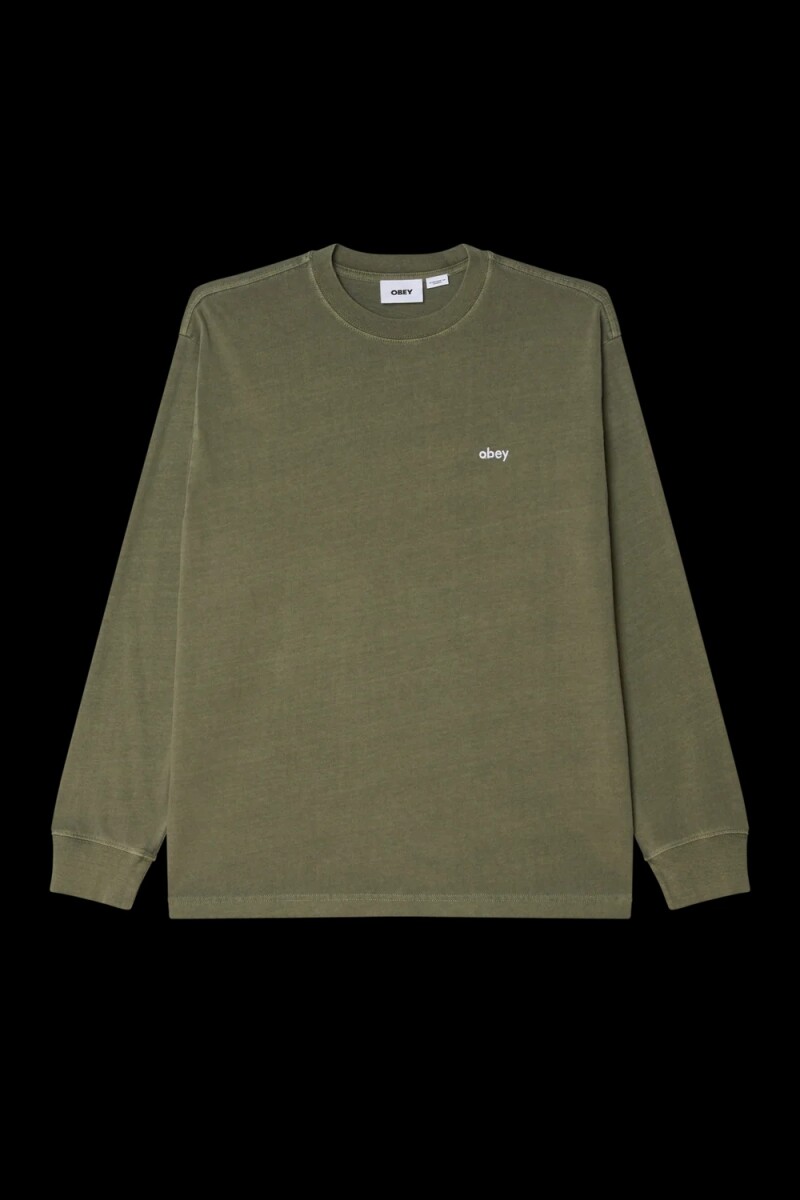 LOWERCASE PIGMENT TEE LS Verde
