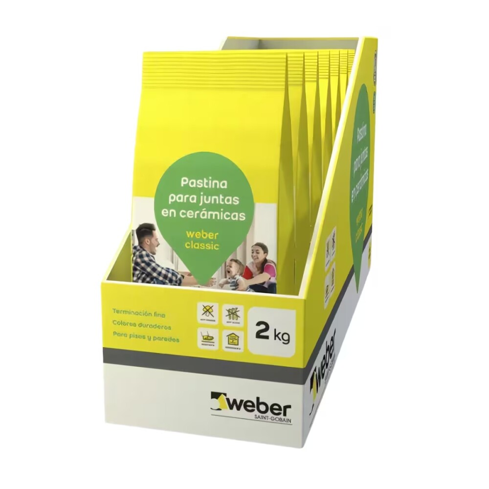 Pastina weber classic juntas 2kg Plata Pastina Weber Classic Juntas 2kg Plata