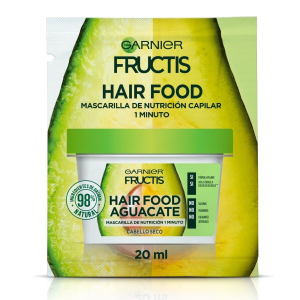 Fructis Hair Food Aguacate Sachet 20 Ml. 