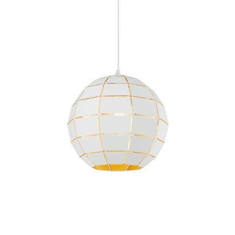 Lámpara colgante esfera calada blanco cobre Ø30cm IX9030