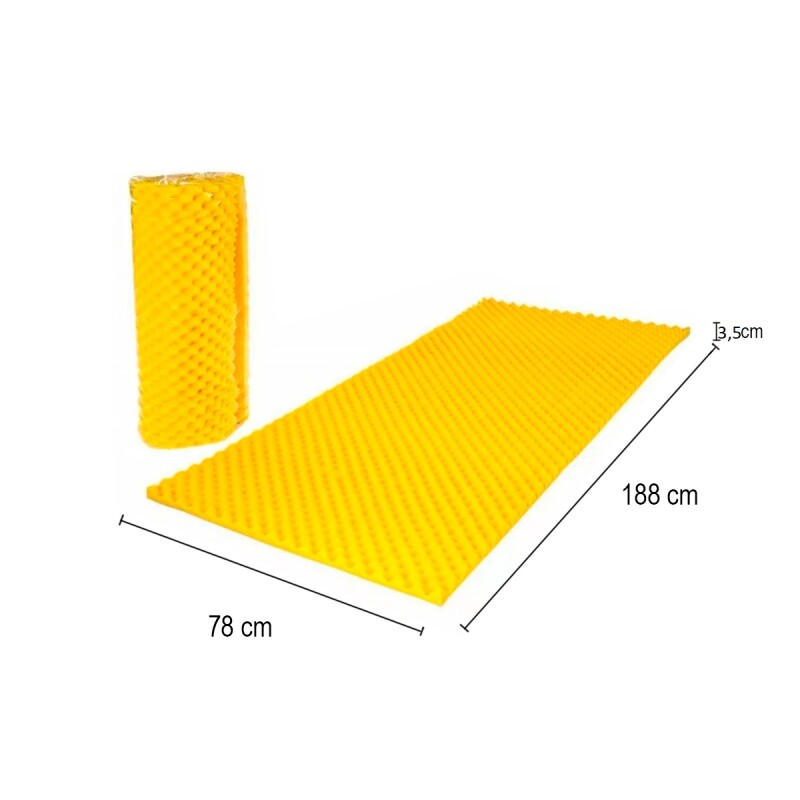 Pillow top de espuma perfilada 0,78 x 1,88 x 3,5 cm AMARILLO