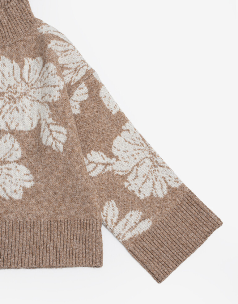 Knitwear Sweaters Sweater Tejido Flores - Marron Beige