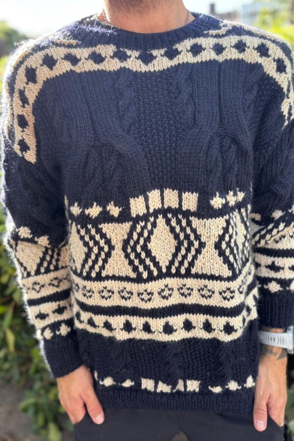 Buzo Islander Men Base Azul Con Crudo