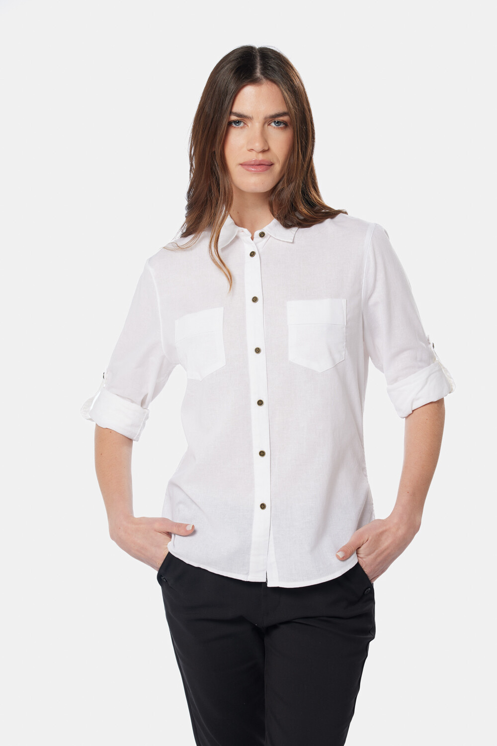 CAMISA DE LINO Blanco