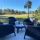 4 Sillones Skarpo + Mesa redonda Puket GRIS