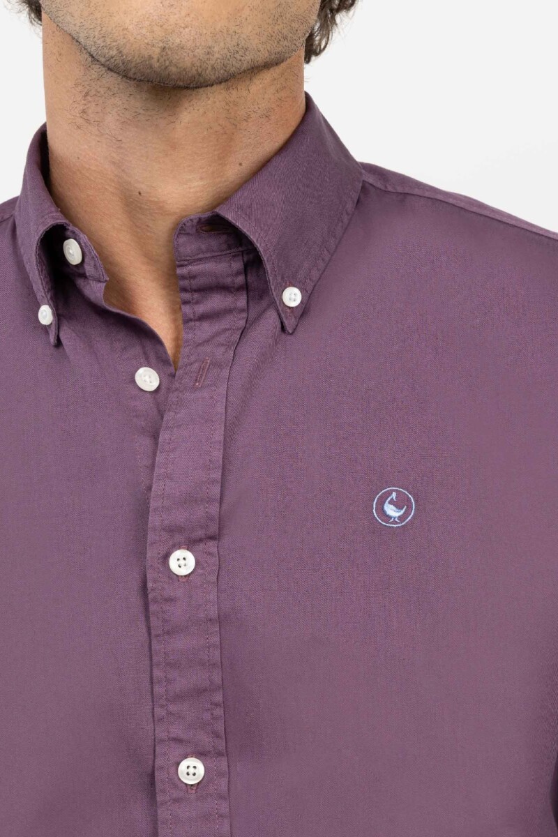 Camisa Garment Dyed El Ganso Morado