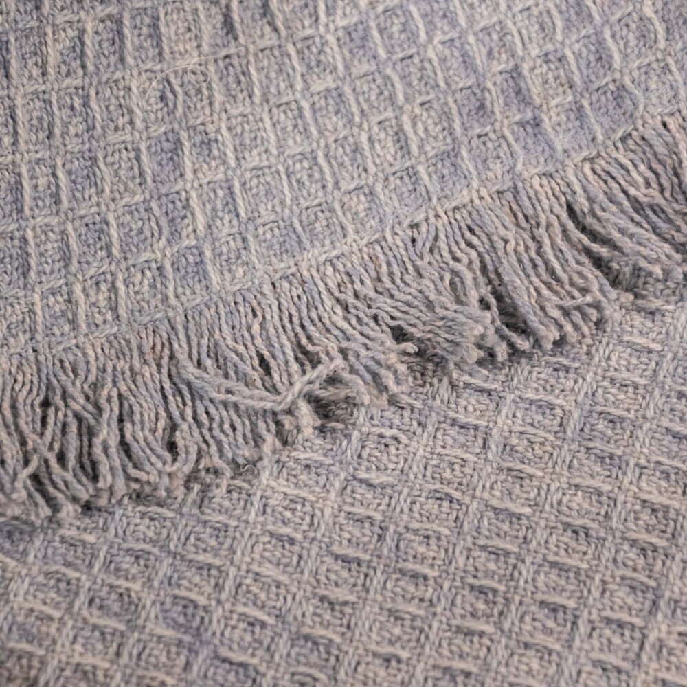 THROW LINO-Y-ALGODON GRIS MANDRA