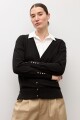 Cardigan abotonado negro