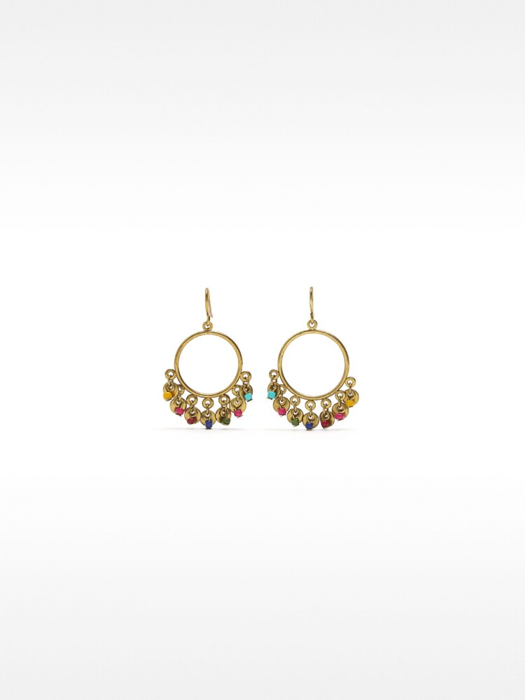 Pendientes Con Cuentas Multicolor multicolor