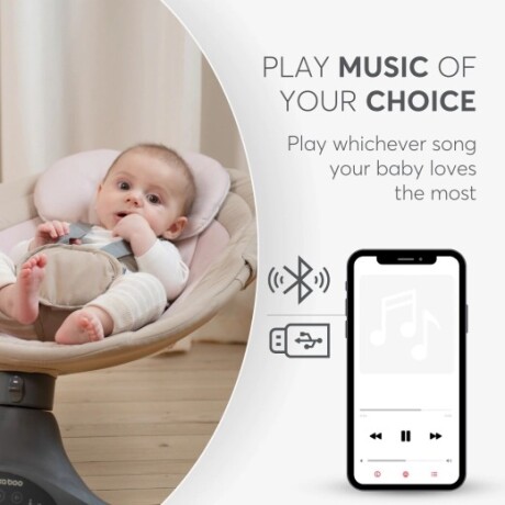 Mecedora electrica musical Codie Beige