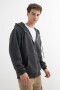 Campera con capucha y bolsillo GRIS