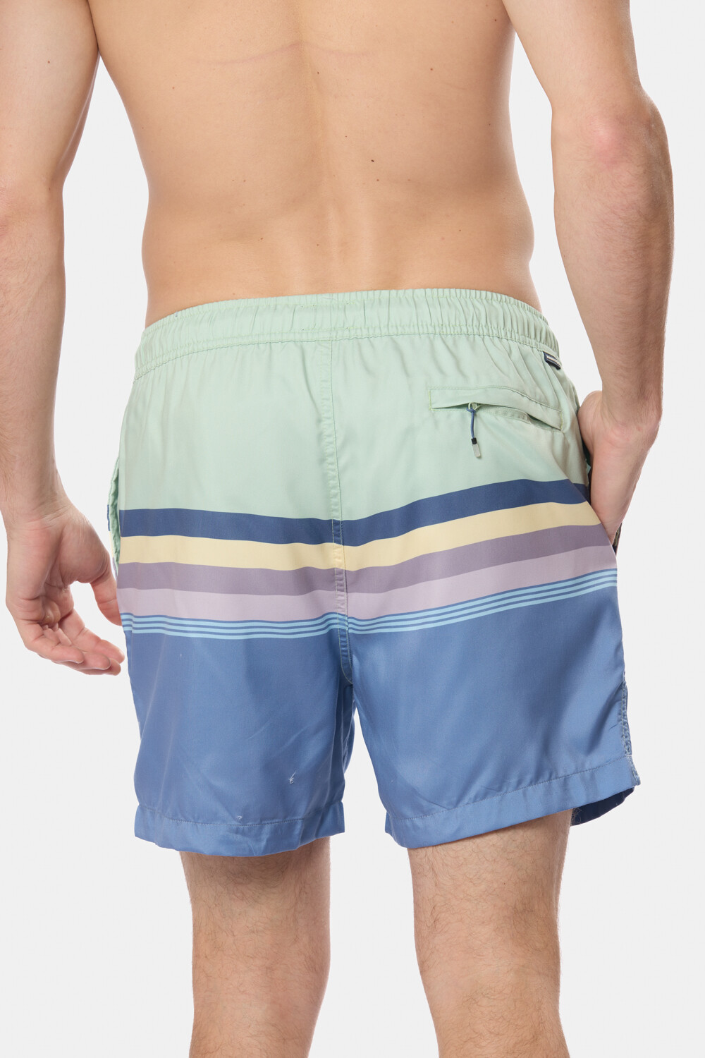 SHORT DE BAÑO RAYADO Piedra